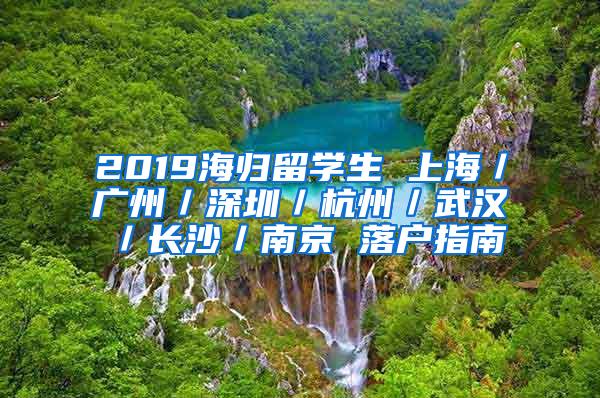 2019海归留学生 上海／广州／深圳／杭州／武汉／长沙／南京 落户指南