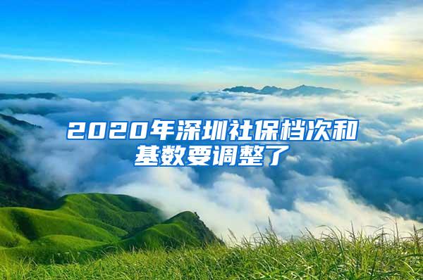 2020年深圳社保档次和基数要调整了