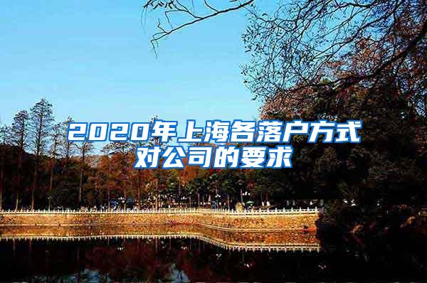 2020年上海各落户方式对公司的要求