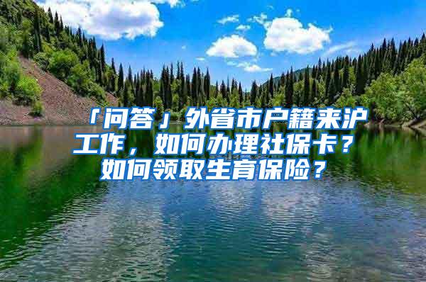 「问答」外省市户籍来沪工作，如何办理社保卡？如何领取生育保险？