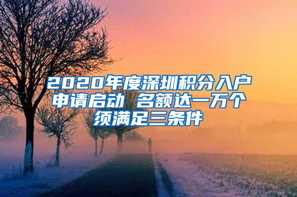 2020年度深圳积分入户申请启动 名额达一万个须满足三条件