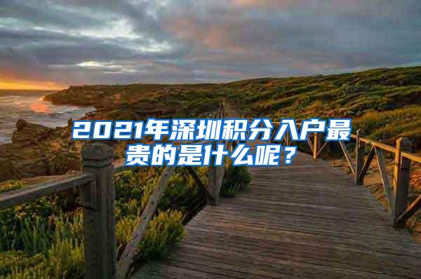 2021年深圳积分入户最贵的是什么呢？