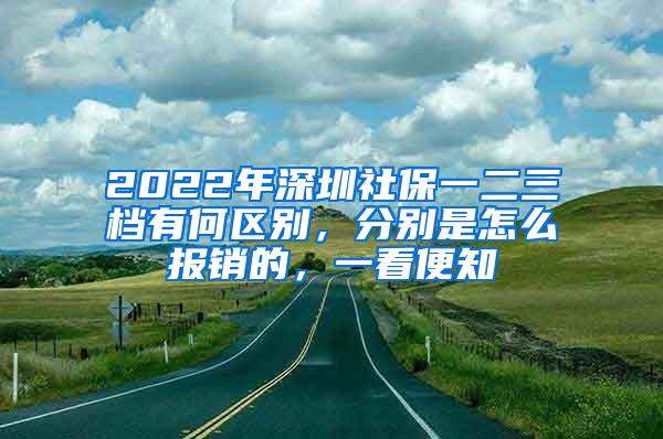 2022年深圳社保一二三档有何区别，分别是怎么报销的，一看便知