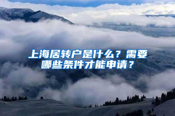 上海居转户是什么？需要哪些条件才能申请？