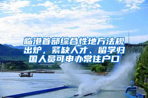 临港首部综合性地方法规出炉，紧缺人才、留学归国人员可申办常住户口