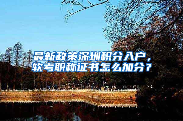 最新政策深圳积分入户，软考职称证书怎么加分？