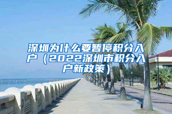 深圳为什么要暂停积分入户（2022深圳市积分入户新政策）