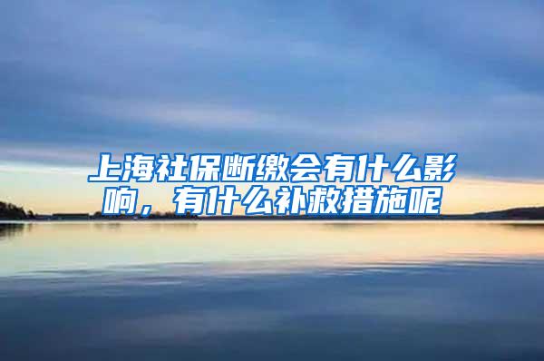 上海社保断缴会有什么影响，有什么补救措施呢