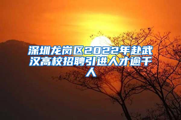 深圳龙岗区2022年赴武汉高校招聘引进人才逾千人