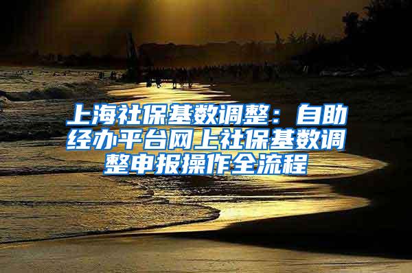 上海社保基数调整：自助经办平台网上社保基数调整申报操作全流程