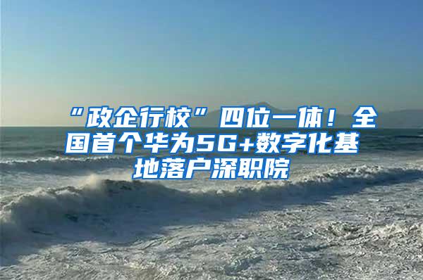 “政企行校”四位一体！全国首个华为5G+数字化基地落户深职院