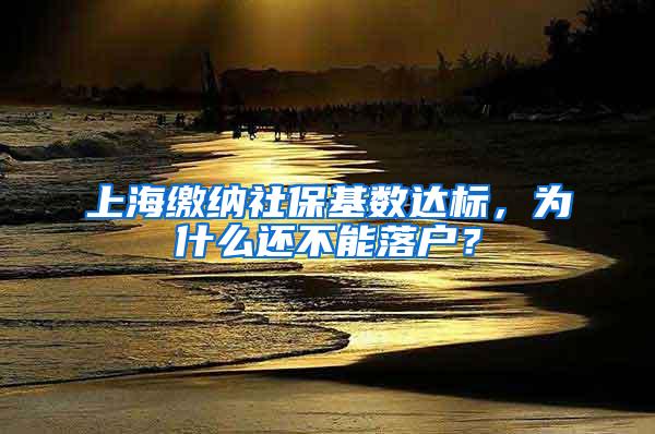 上海缴纳社保基数达标，为什么还不能落户？