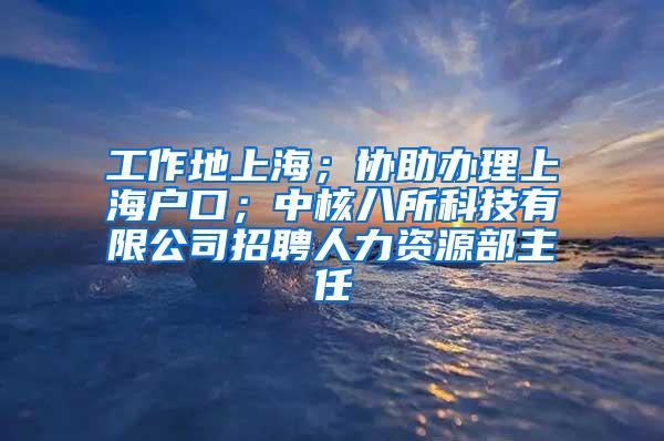 工作地上海；协助办理上海户口；中核八所科技有限公司招聘人力资源部主任