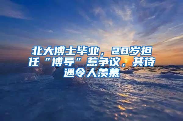 北大博士毕业，28岁担任“博导”惹争议，其待遇令人羡慕