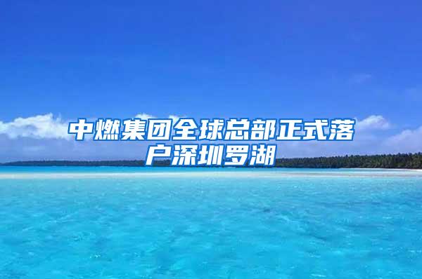 中燃集团全球总部正式落户深圳罗湖