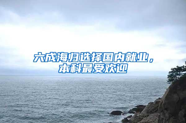 六成海归选择国内就业，本科最受欢迎