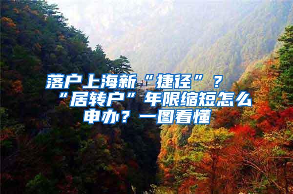 落户上海新“捷径”？“居转户”年限缩短怎么申办？一图看懂→