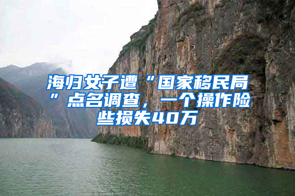 海归女子遭“国家移民局”点名调查，一个操作险些损失40万