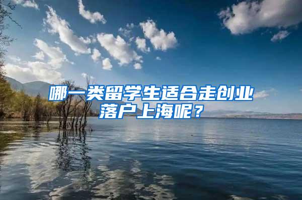 哪一类留学生适合走创业落户上海呢？