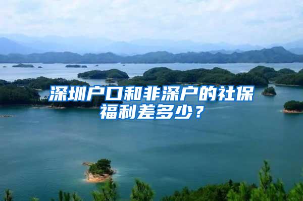 深圳户口和非深户的社保福利差多少？