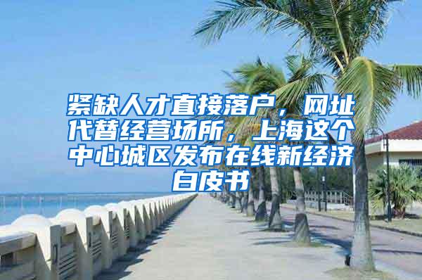 紧缺人才直接落户，网址代替经营场所，上海这个中心城区发布在线新经济白皮书