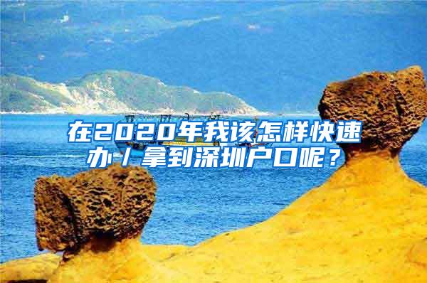 在2020年我该怎样快速办／拿到深圳户口呢？