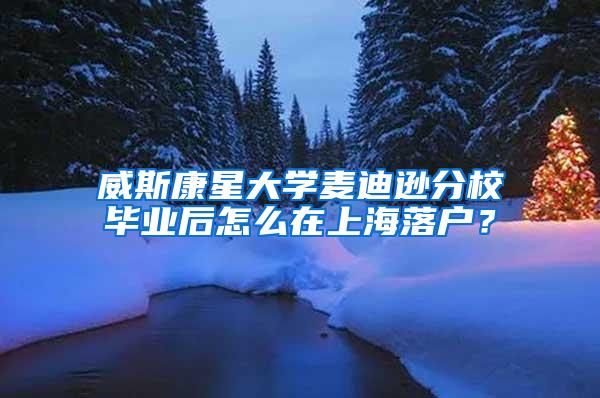 威斯康星大学麦迪逊分校毕业后怎么在上海落户？