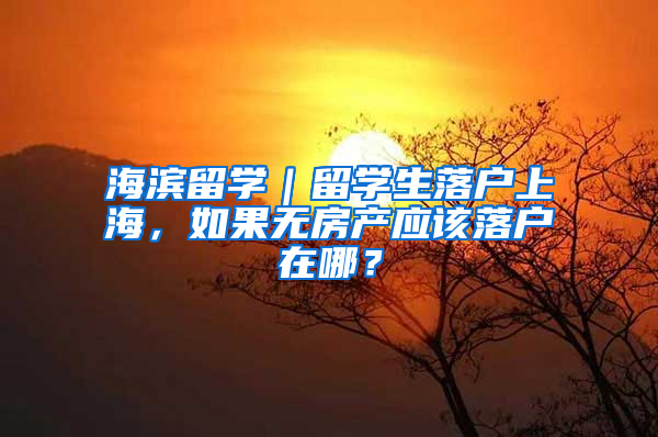 海滨留学｜留学生落户上海，如果无房产应该落户在哪？