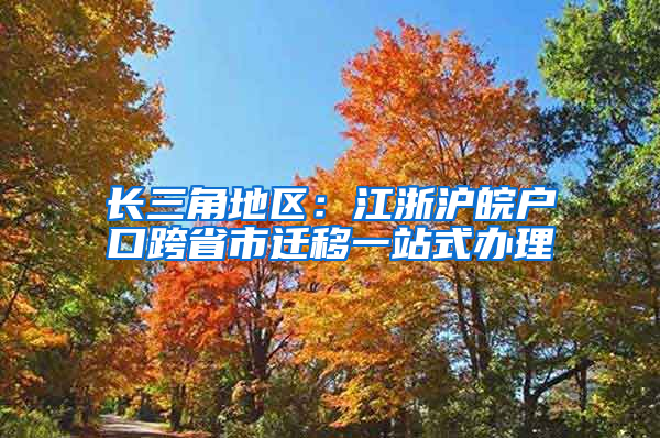 长三角地区：江浙沪皖户口跨省市迁移一站式办理