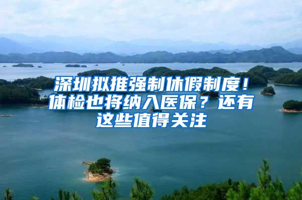 深圳拟推强制休假制度！体检也将纳入医保？还有这些值得关注