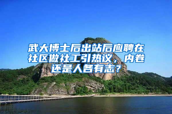 武大博士后出站后应聘在社区做社工引热议，内卷还是人各有志？