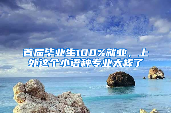 首届毕业生100%就业，上外这个小语种专业太棒了