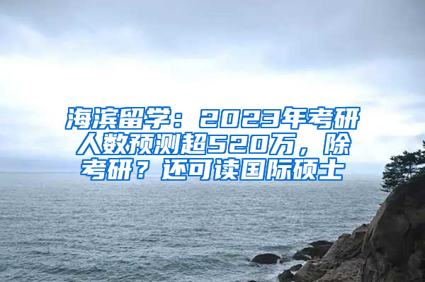 海滨留学：2023年考研人数预测超520万，除考研？还可读国际硕士