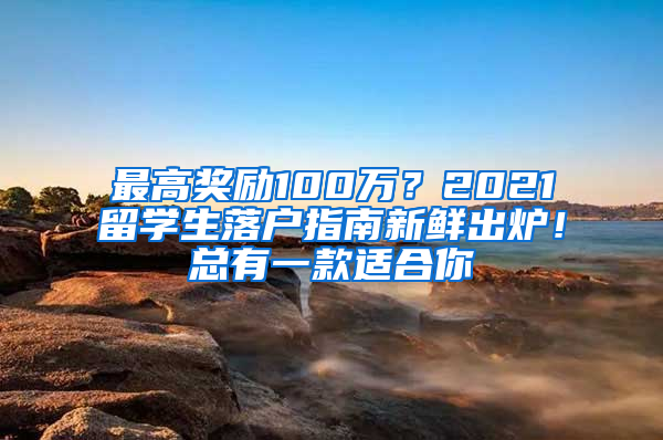 最高奖励100万？2021留学生落户指南新鲜出炉！总有一款适合你