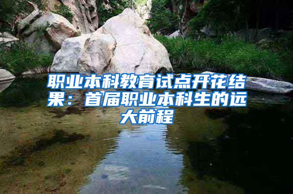 职业本科教育试点开花结果：首届职业本科生的远大前程