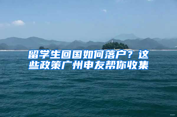 留学生回国如何落户？这些政策广州申友帮你收集