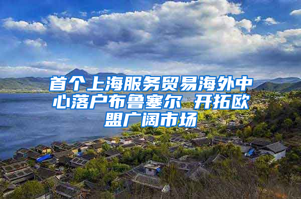 首个上海服务贸易海外中心落户布鲁塞尔 开拓欧盟广阔市场