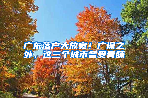 广东落户大放宽！广深之外，这三个城市备受青睐