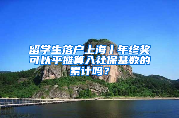 留学生落户上海丨年终奖可以平摊算入社保基数的累计吗？