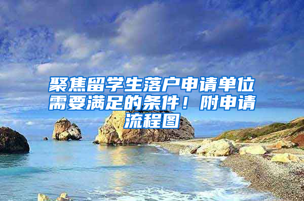 聚焦留学生落户申请单位需要满足的条件！附申请流程图