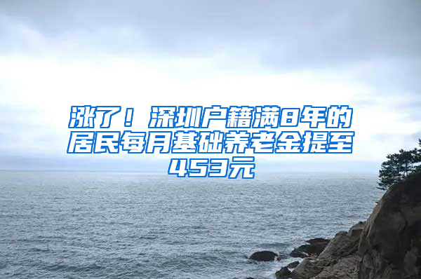 涨了！深圳户籍满8年的居民每月基础养老金提至453元