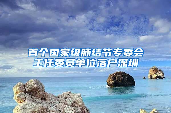 首个国家级肺结节专委会主任委员单位落户深圳