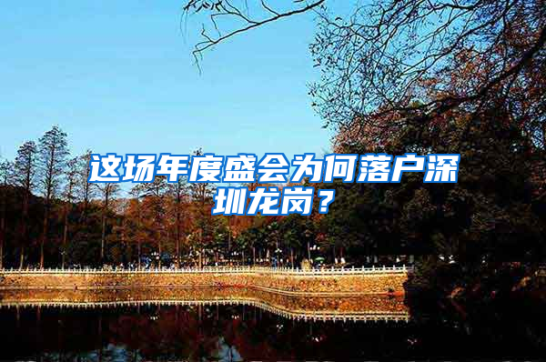 这场年度盛会为何落户深圳龙岗？