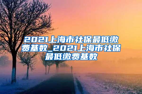 2021上海市社保最低缴费基数_2021上海市社保最低缴费基数