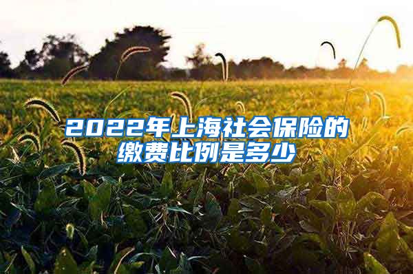 2022年上海社会保险的缴费比例是多少