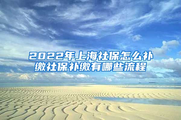 2022年上海社保怎么补缴社保补缴有哪些流程