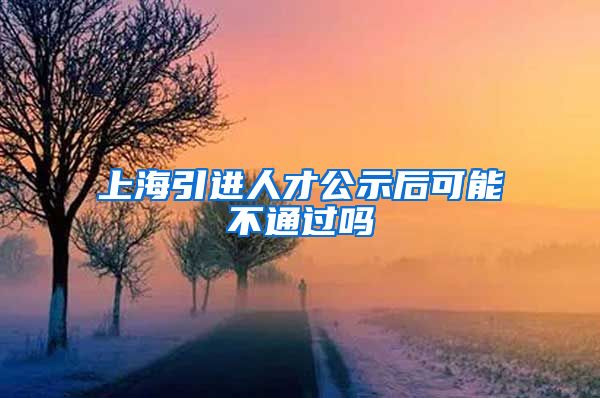 上海引进人才公示后可能不通过吗