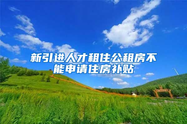 新引进人才租住公租房不能申请住房补贴