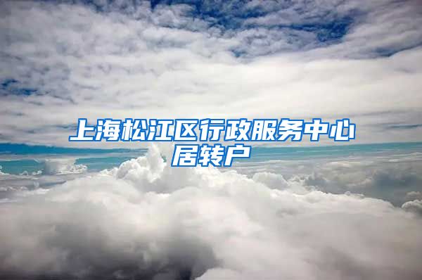 上海松江区行政服务中心居转户