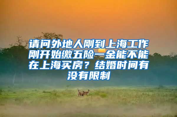 请问外地人刚到上海工作刚开始缴五险一金能不能在上海买房？结婚时间有没有限制